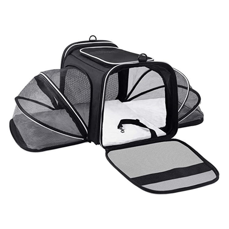 Dog and Cat Travel Carrier with Expandable Soft Sides