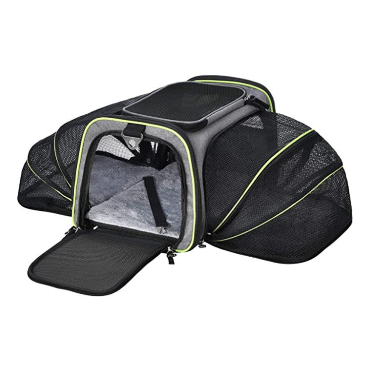 Dog and Cat Travel Carrier with Expandable Soft Sides