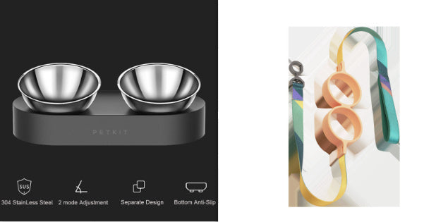 Premium Adjustable Pet Bowls – Elevated Stainless Steel Feeder for Cats & Dogs